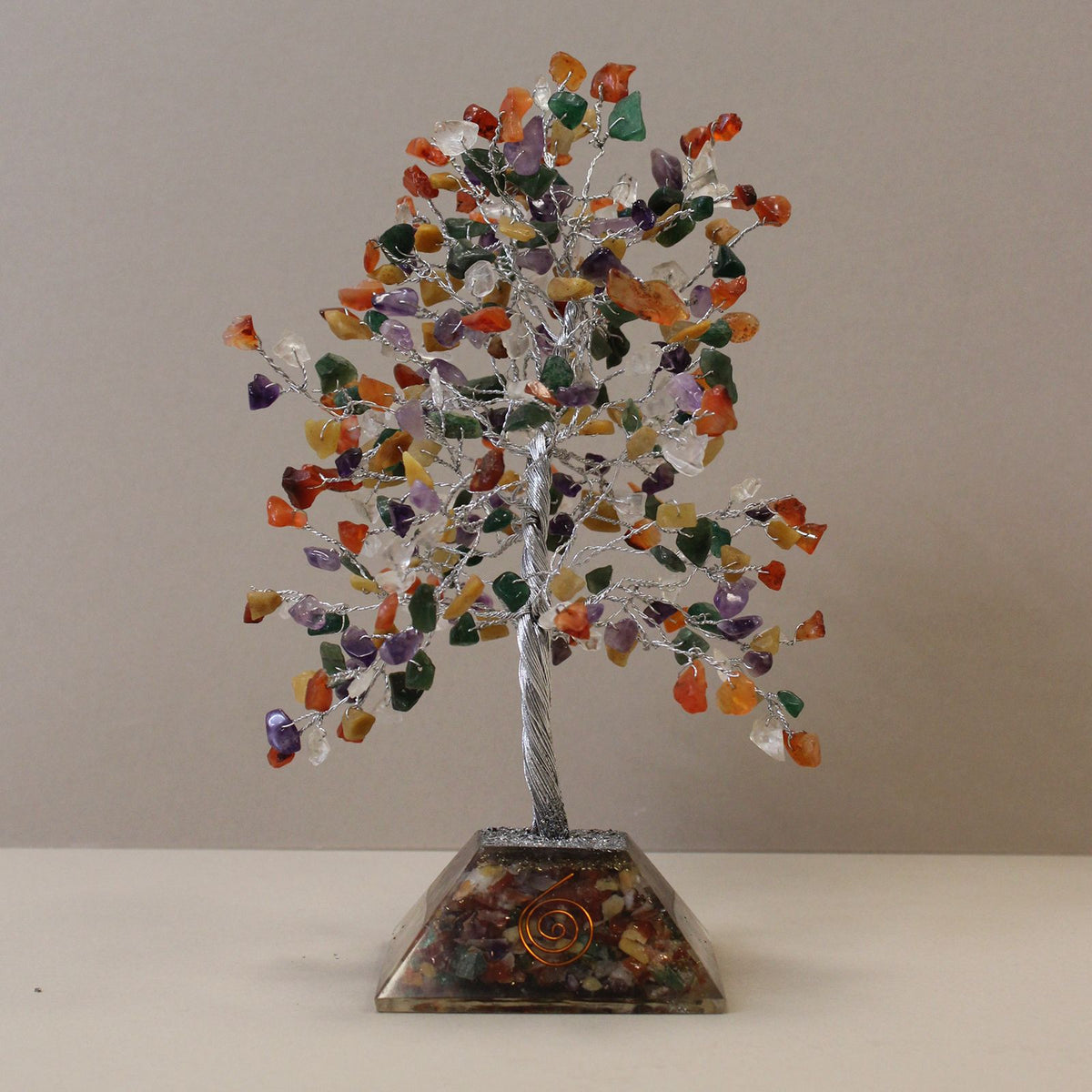 Gemstone Tree with Organite Base - 320 Stone - Multicoloured