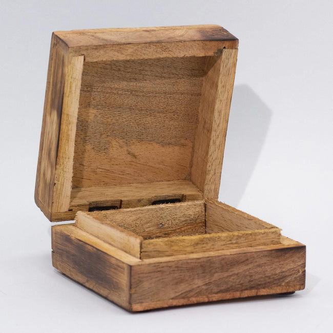 Hop Hare Big Enameled Artisan Square Box - Lion & Snakes