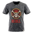 Nomad Sari Stonewashed Cotton T-Shirt - Rebel - Charcoal - Large