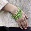 Multi-Bead Bohemian Bangle Wooden Clasp - Assorted Colours