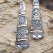 925 Silver & 18 K Gold Tribal Drop Earring's Bali Jewellery