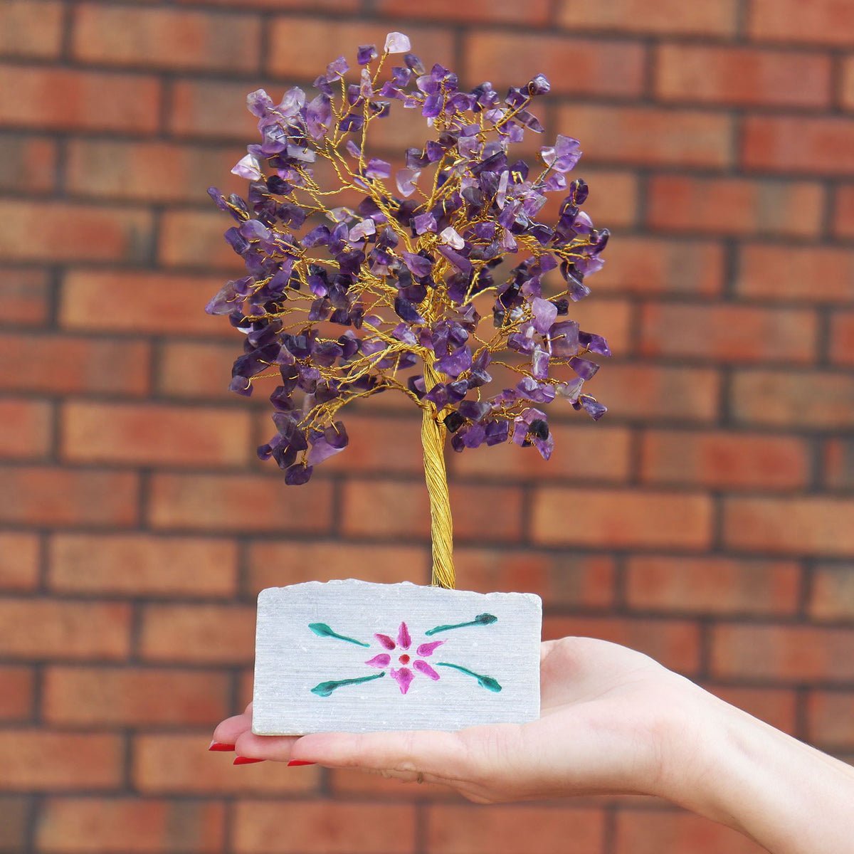 Amethyst - 320 Natural Stone Tree of Life Deco gift