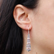 925 Silver & 18 K Gold Tribal Drop Earring's Bali Jewellery