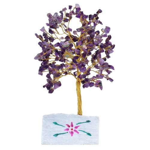 Amethyst - 320 Natural Stone Tree of Life Deco gift