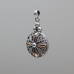 Authentic 925 Silver & 18 K Gold Classic Round Pendant Bali Jewellery