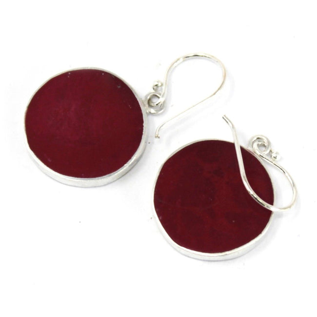 Tree of Life 925 Silver Earrings 15mm - Coral Effect [UK delivery only]