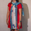 Nomad Sari Aqua Fish Scarf – Sea Blue (180x50cm)