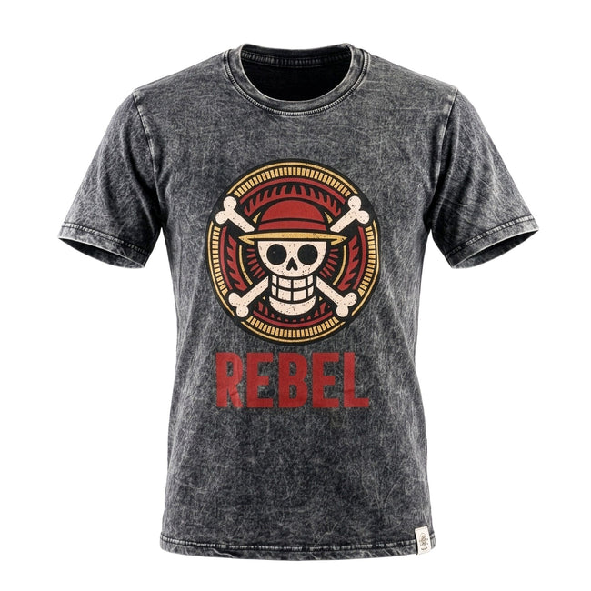 Nomad Sari Stonewashed Cotton T-Shirt - Rebel - Charcoal - Small