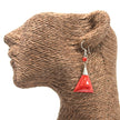 925 Silver Earrings - Triangle Double Drop [UK delivery]