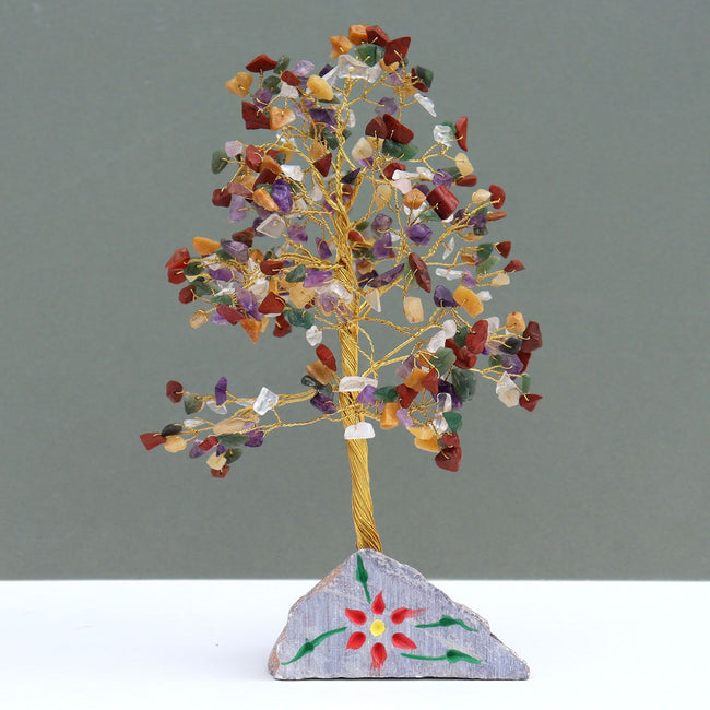 Multi-gem natural 320 Stone Tree of Life Deco Gift