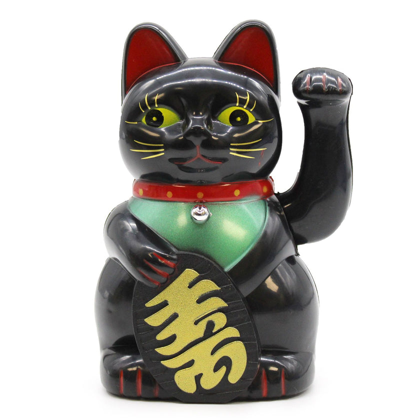 Black Lucky Money Cat - 15cm