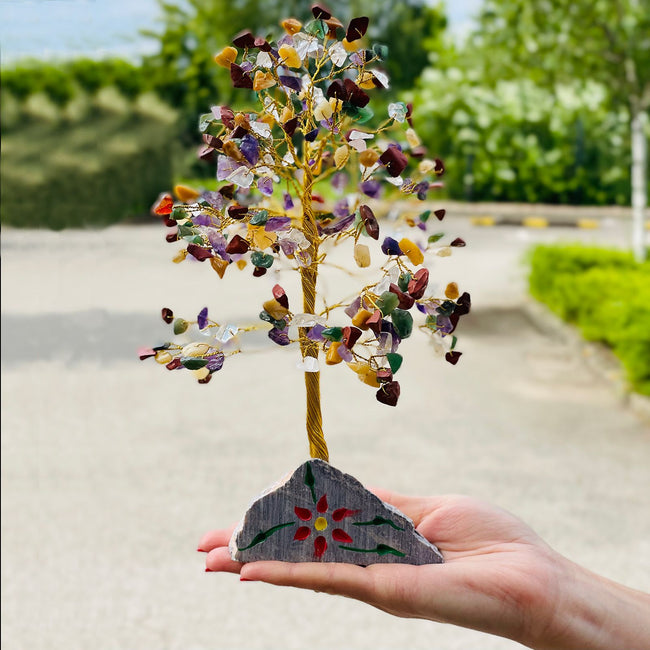 Multi-gem natural 320 Stone Tree of Life Deco Gift