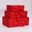 Flat Pack Gift Box - Extra Large  (33x25x12cm) - Red