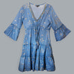 Nomad Sari Sea Blue & Gold Fish Print Dress (M/L)