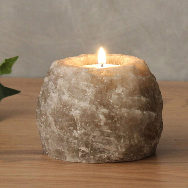 Grey Crystal Salt Candle Holder 600-800g