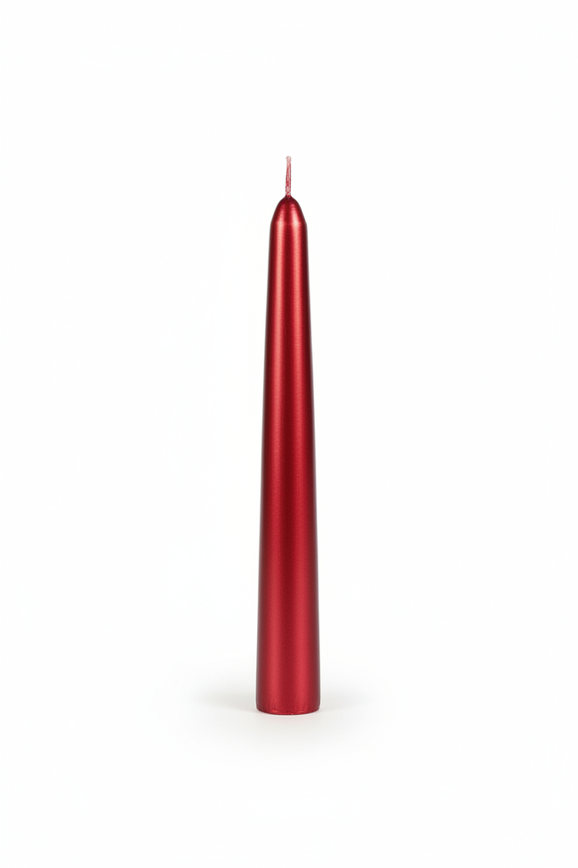 Taper Candle - Red Metalic Pack - 10 pcs