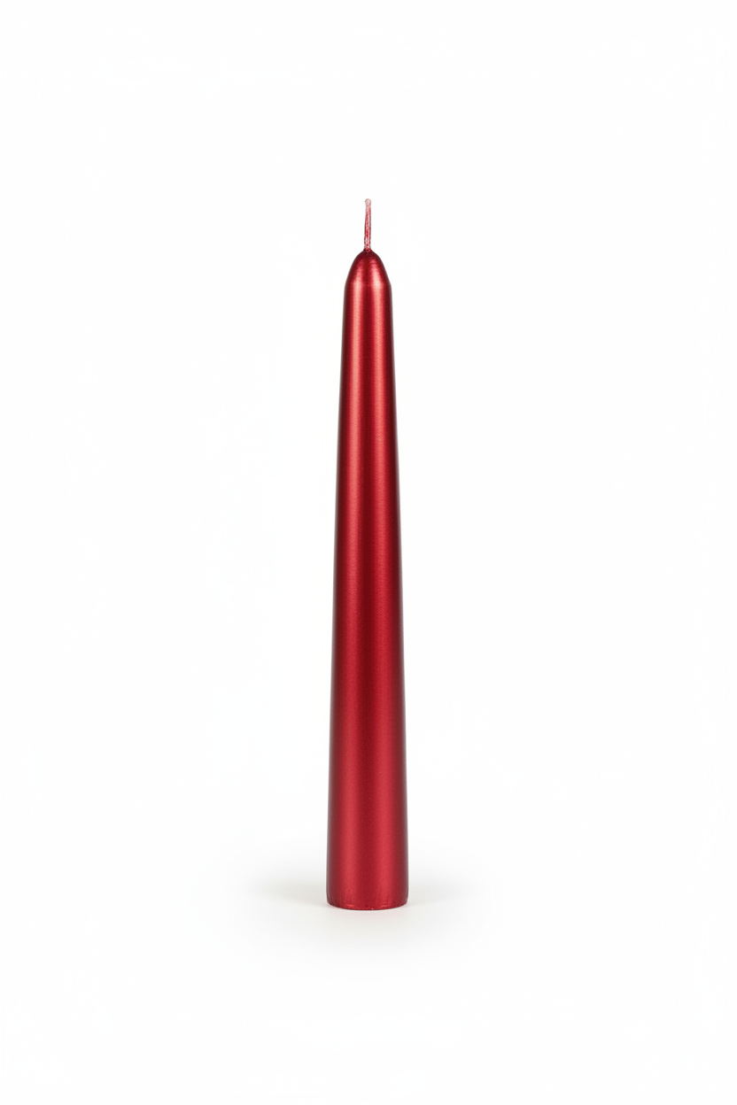 Taper Candle - Red Metalic Pack - 10 pcs