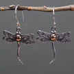 925 Silver & 18 K Gold Earring - Dragonflies Bali Jewellery