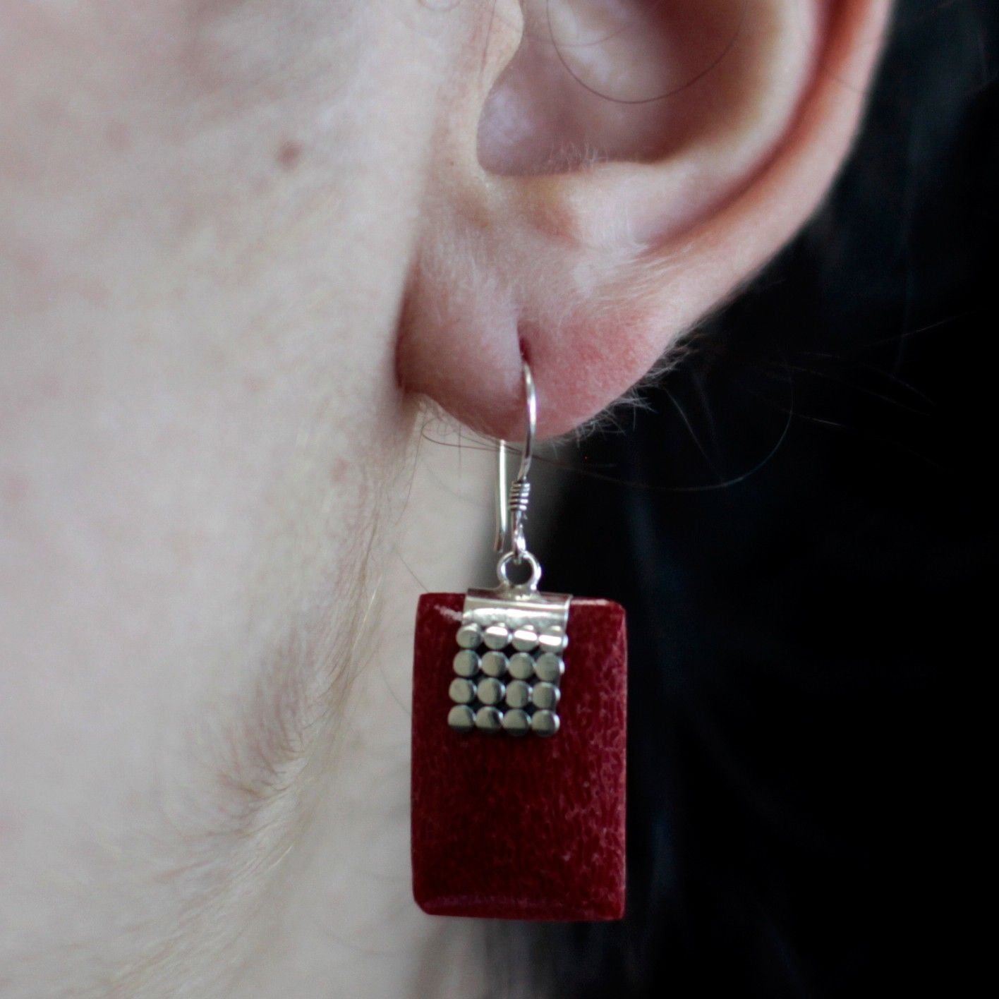 925 Silver Earrings - SQ Mini Discs [UK delivery]