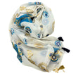 Nomad Sari Pareo – White, Blue & Gold Evil Eye Print 180/110