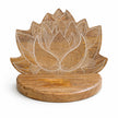 Lotus Wall Shelf White Wash Solid Wood