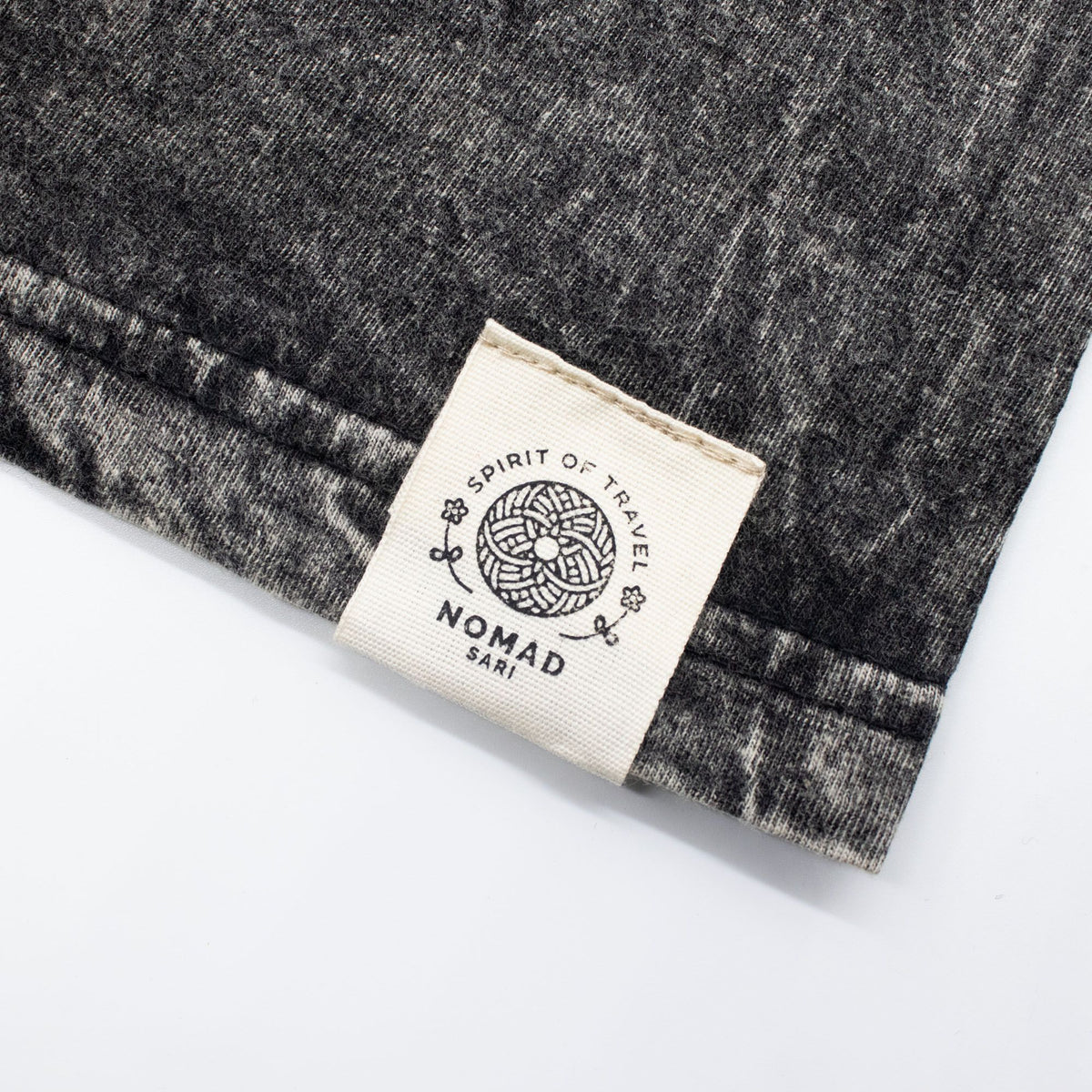 Nomad Sari Stonewashed Cotton T-Shirt - Rebel - Charcoal - Large