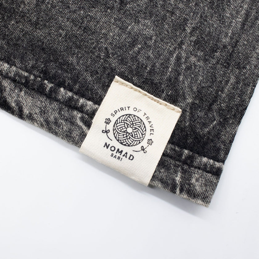 Nomad Sari Stonewashed Cotton T-Shirt - Rebel - Charcoal - Large