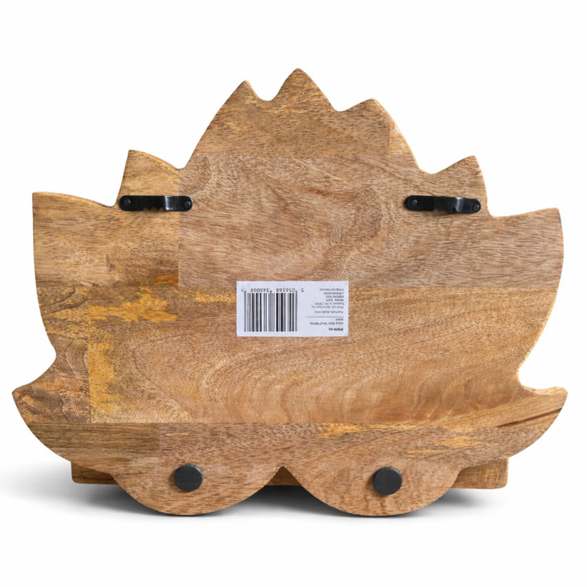 Lotus Wall Shelf White Wash Solid Wood
