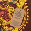 Nomad Sari Stonewashed Cotton T-Shirt - Dragon Mandala - Maroon - Small