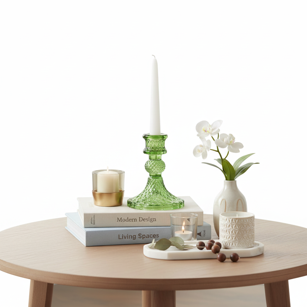 Vintage Dinner Candle Holder - Garden Jade