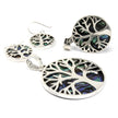 Tree of Life 925 Silver Pendant 30mm - Abalone[UK delivery]