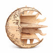 Sunrays & Moon 3 Tier Artisan Wall Shelf Solid Wood