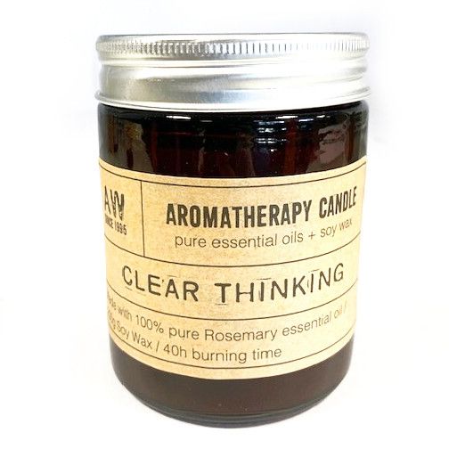 Aromatherapy Candle Natural Soy Wax 100% Essential Oil - Clear Thinking