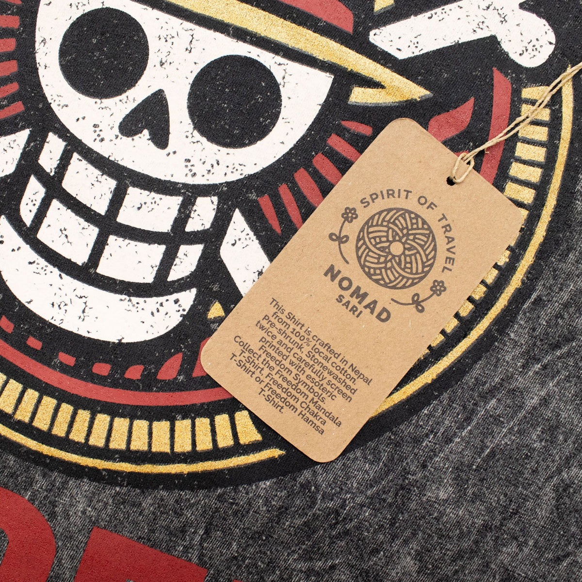 Nomad Sari Stonewashed Cotton T-Shirt - Rebel - Charcoal - XL