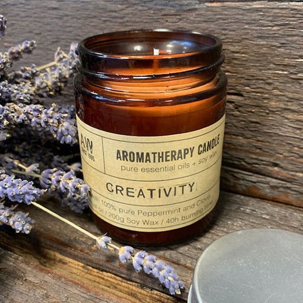 Natural soy wax Candle 100% Pure Essential Oil - Creativity [UK delivery]