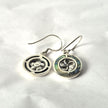 Shell & 925 Silver Dangle Earrings - Frangipani - Abalone