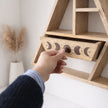 Triangle Shaped Wall Shelf with Drawer Solid Wood