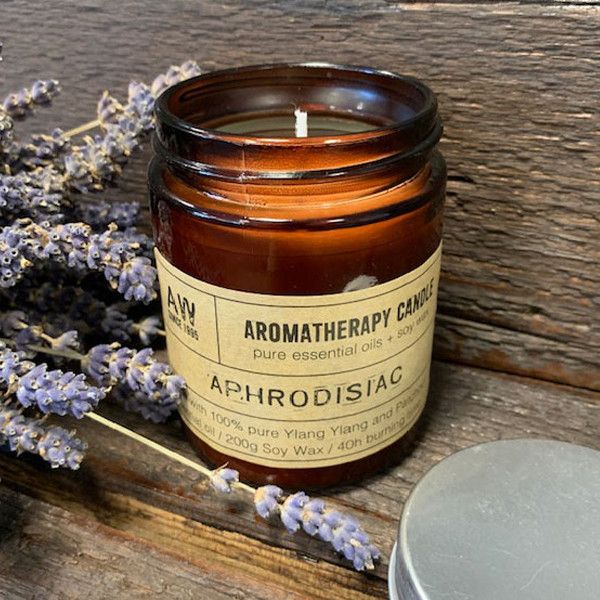 Aromatherapy Candle Natural Soy Wax 100% Essential Oil  - Aphrodisiac
