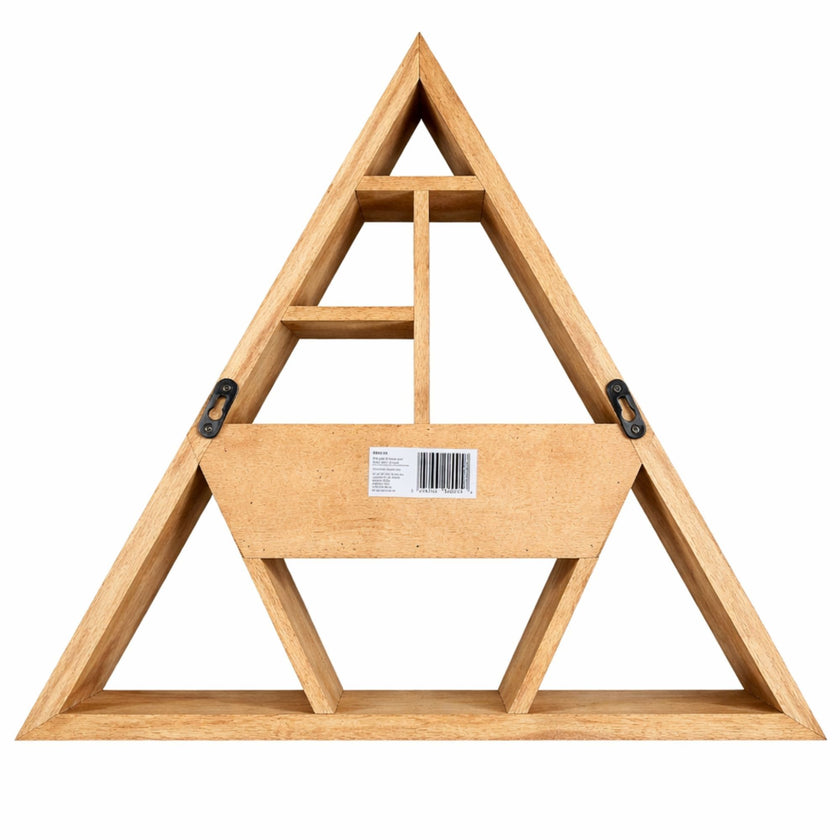 Triangle Shaped Wall Shelf with Drawer Solid Wood