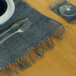 Seagrass Fringe Natural Placemat - Charcoal [Free UK delivery]