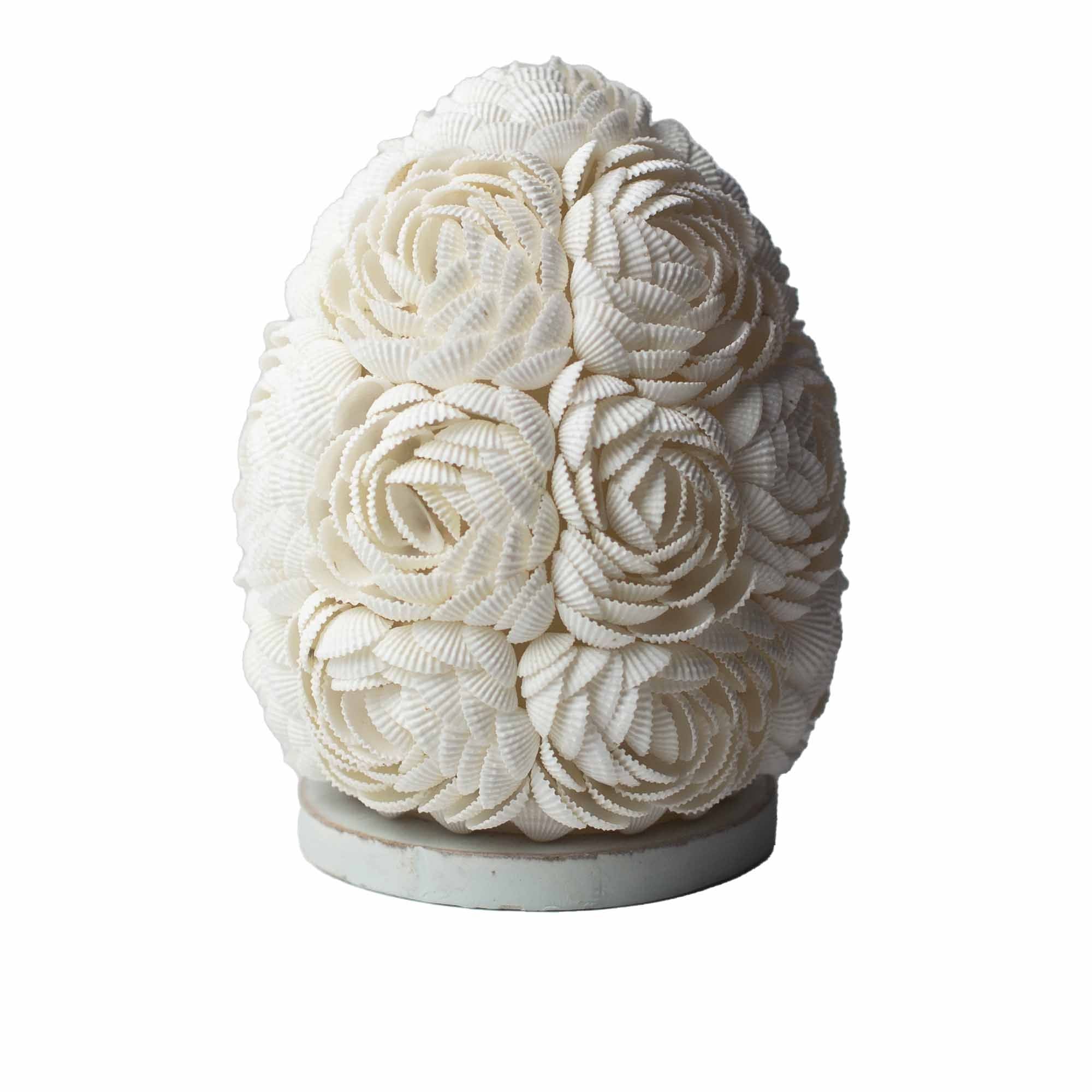 Boho Sea Shell Lamp - Rose Egg Oval - 15cm Gift [Free UK Delivery]