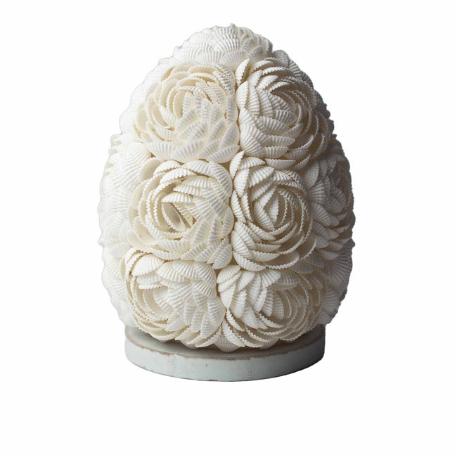 Boho Sea Shell Lamp - Rose Egg Oval - 15cm Gift [Free UK Delivery]