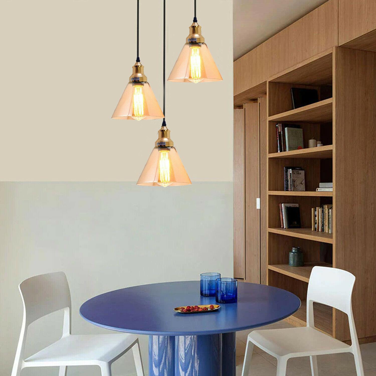 Glass Ceiling Pendant 3 Lights~1428(UK 🇬🇧 delivery)