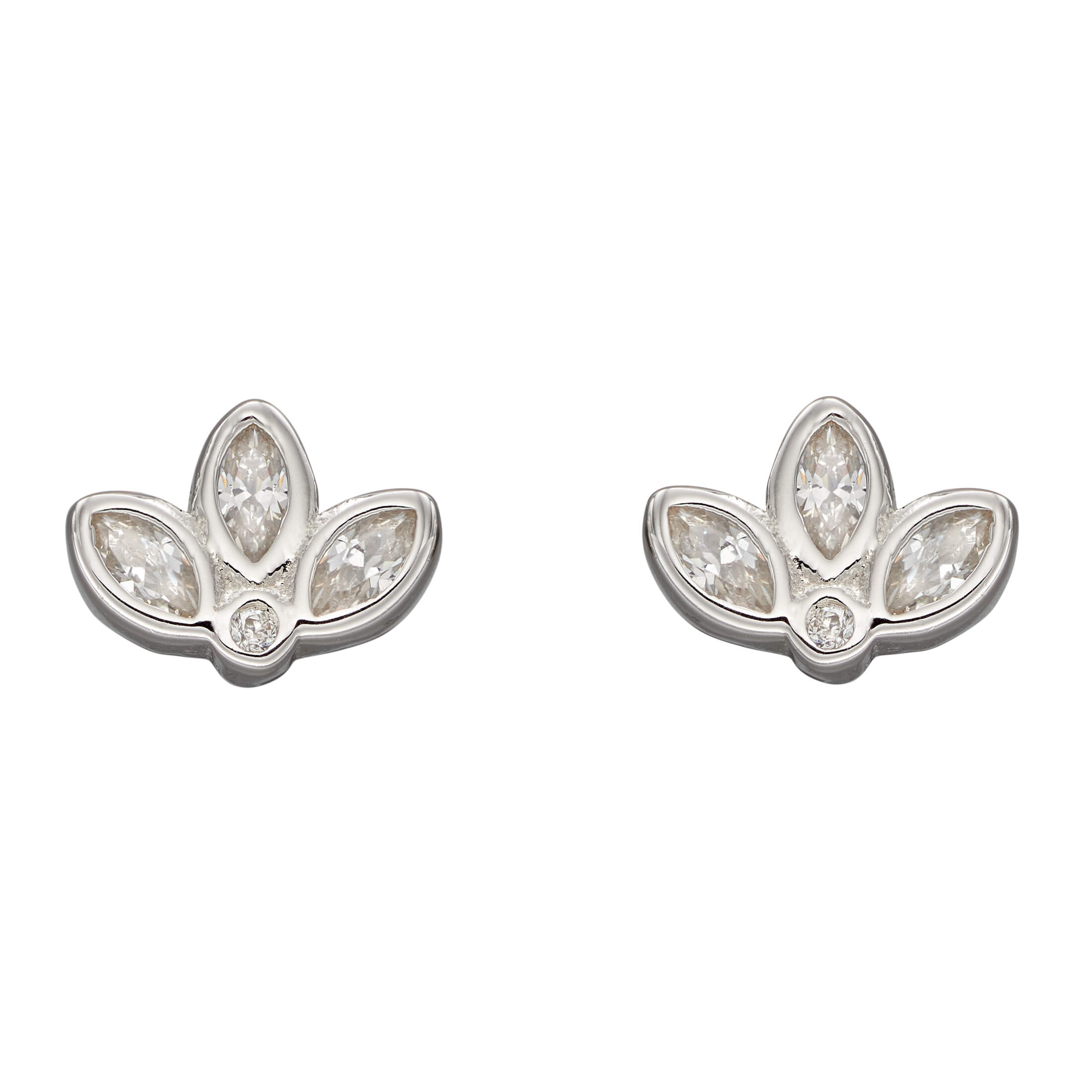 Beginnings Lotus Flower Stud Earrings-0
