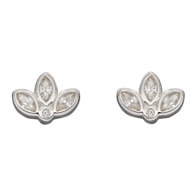Beginnings Lotus Flower Stud Earrings-0