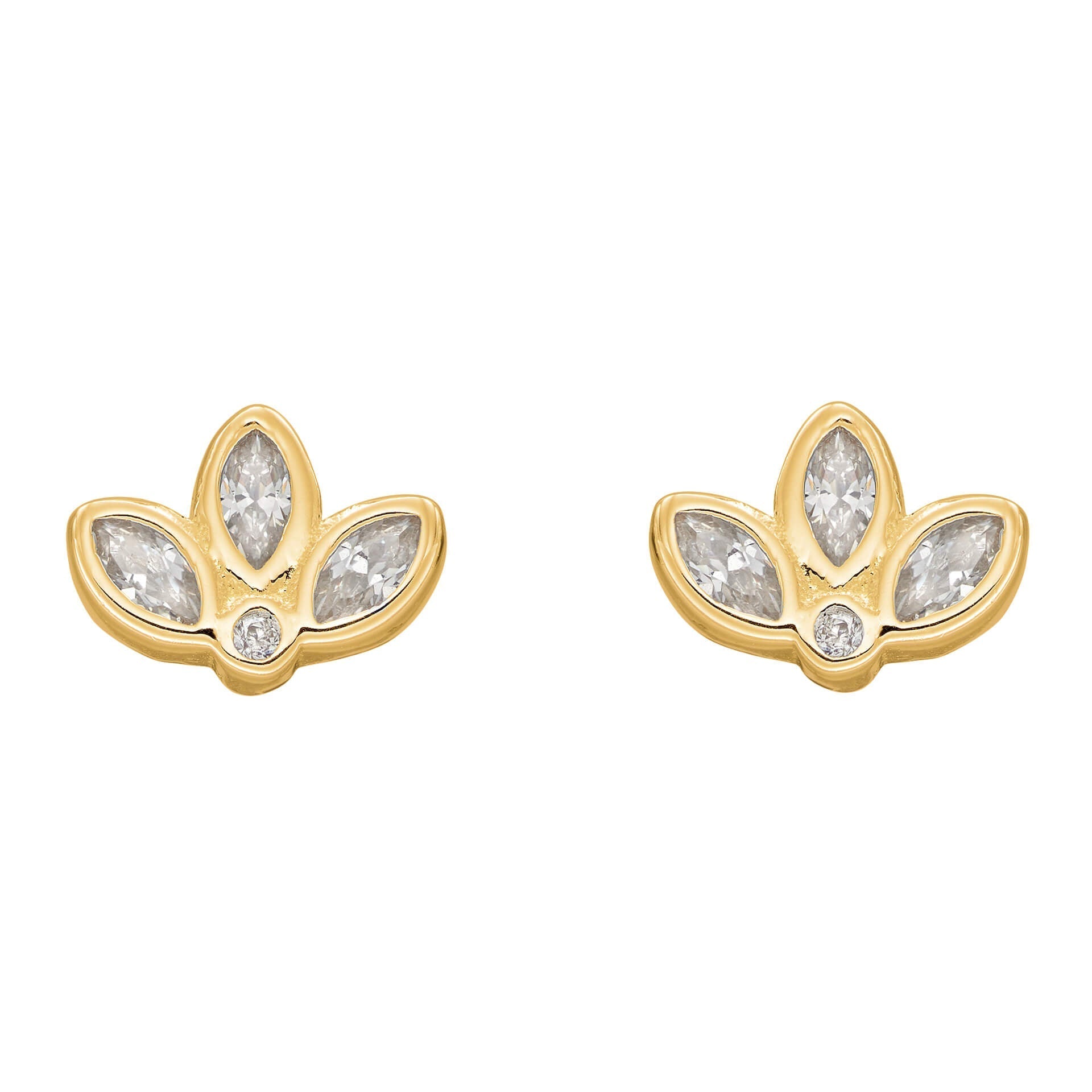 Beginnings Lotus Flower Stud Earrings-1