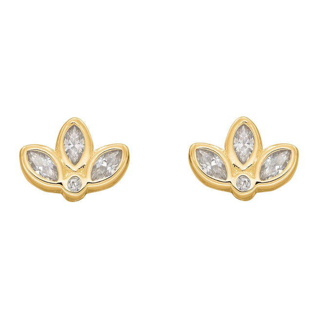 Beginnings Lotus Flower Stud Earrings-1