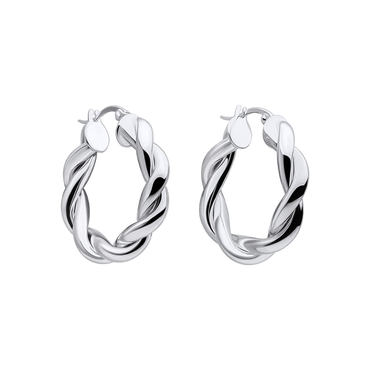 Beginnings Chunky Rope Twist Hoop Earrings