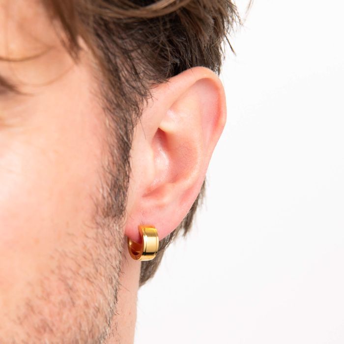 Fred Bennett Stainless Steel Hoop Earrings-4