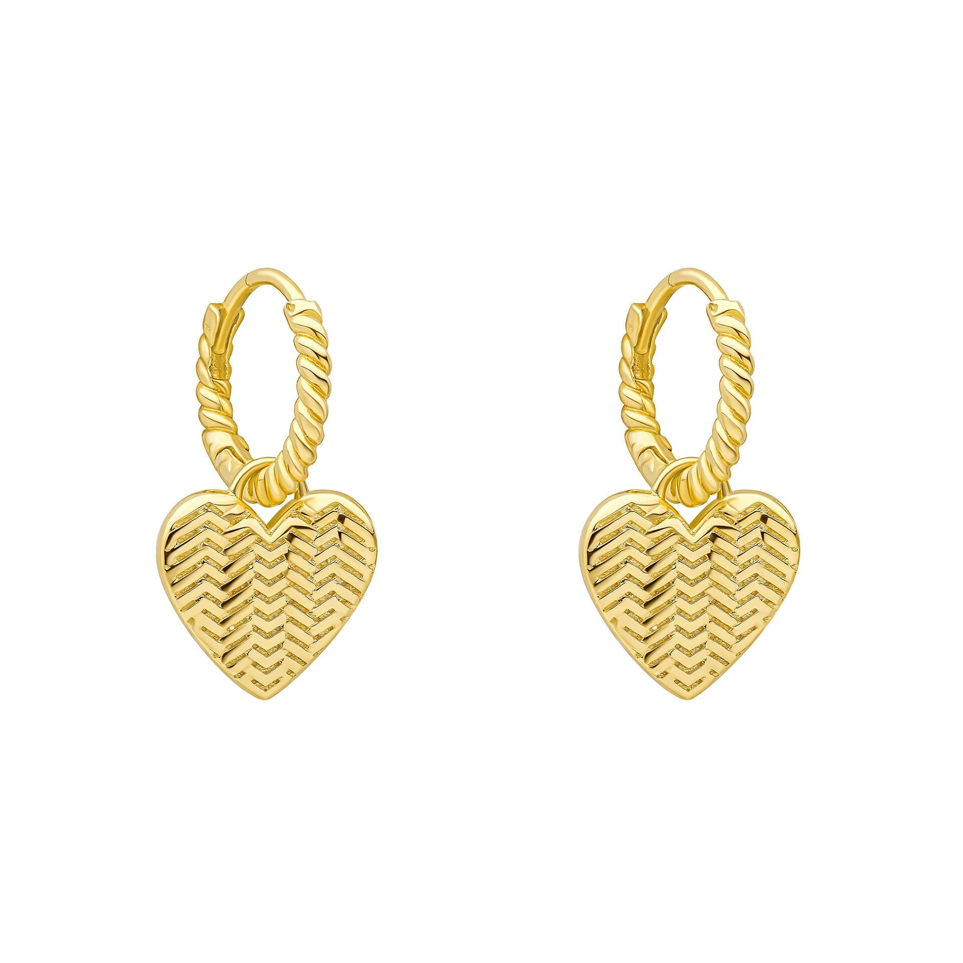 Laura Ashley Silver Picnic Basket Weave Heart Hoop Earrings-0